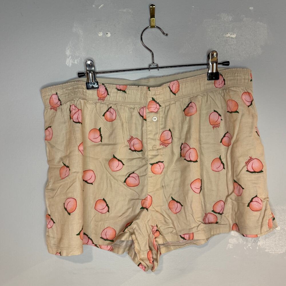 Pink by VS peach pj shorts sz large